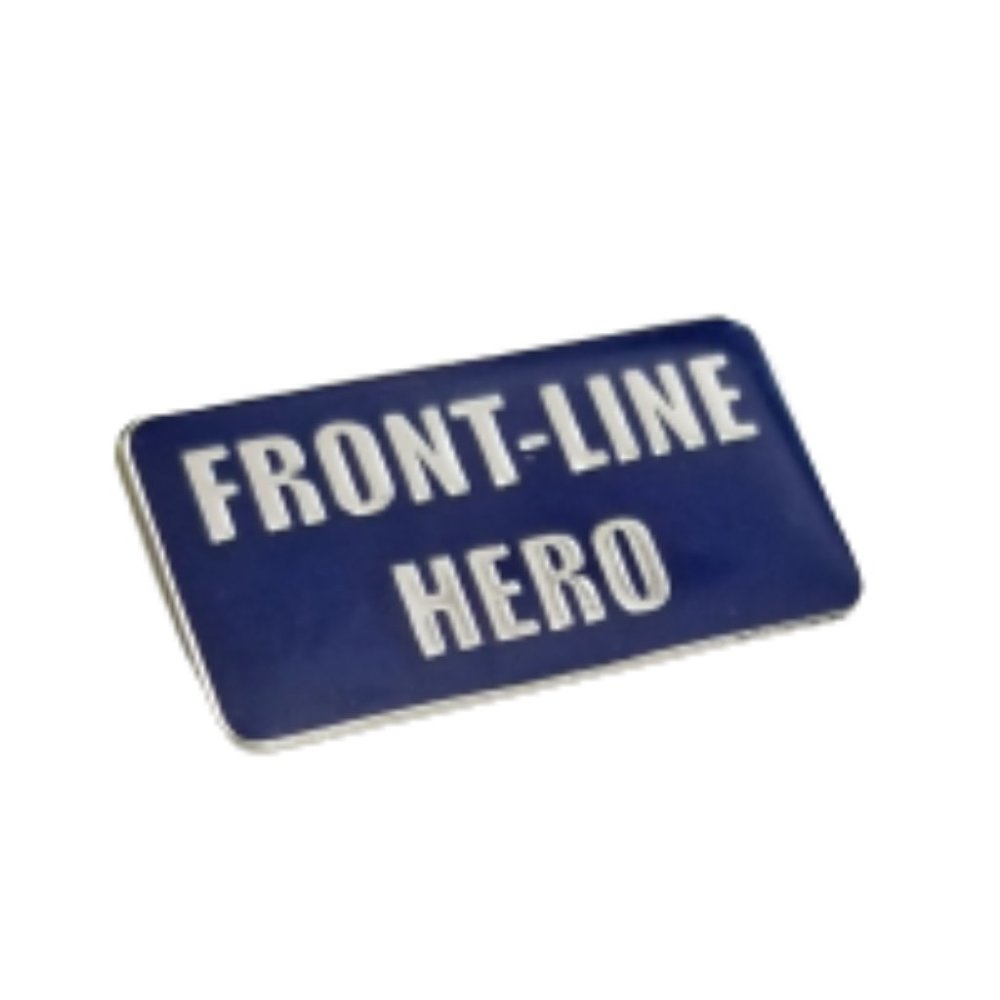 Front‑Line Hero Enamel Tac Pin Navy Silver 1" Unisex New - Picture 7 of 9